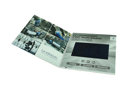 folheto video de alta resolução do LCD, 2,4"/4,3"/5"/7" cartões video
